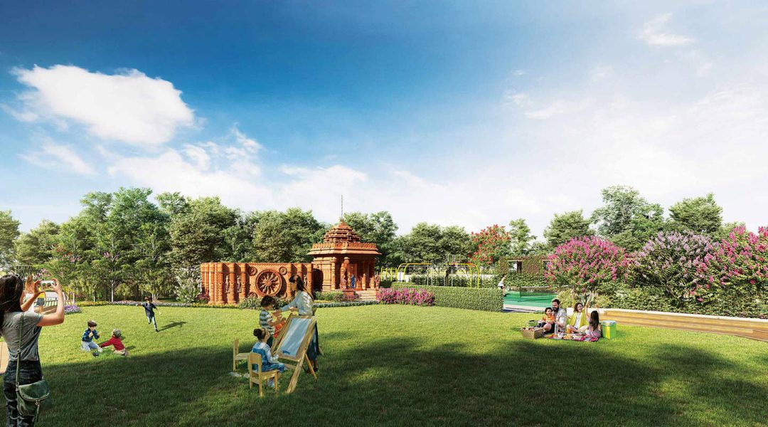 LUSH GREEN LANDSCAPE & TEMPLE